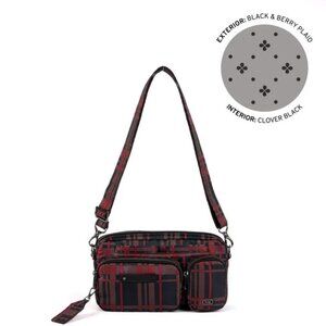 Lug Switcheroo Crossbody Bag Black & Berry Plaid